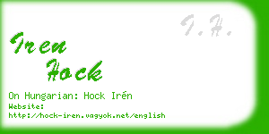 iren hock business card
